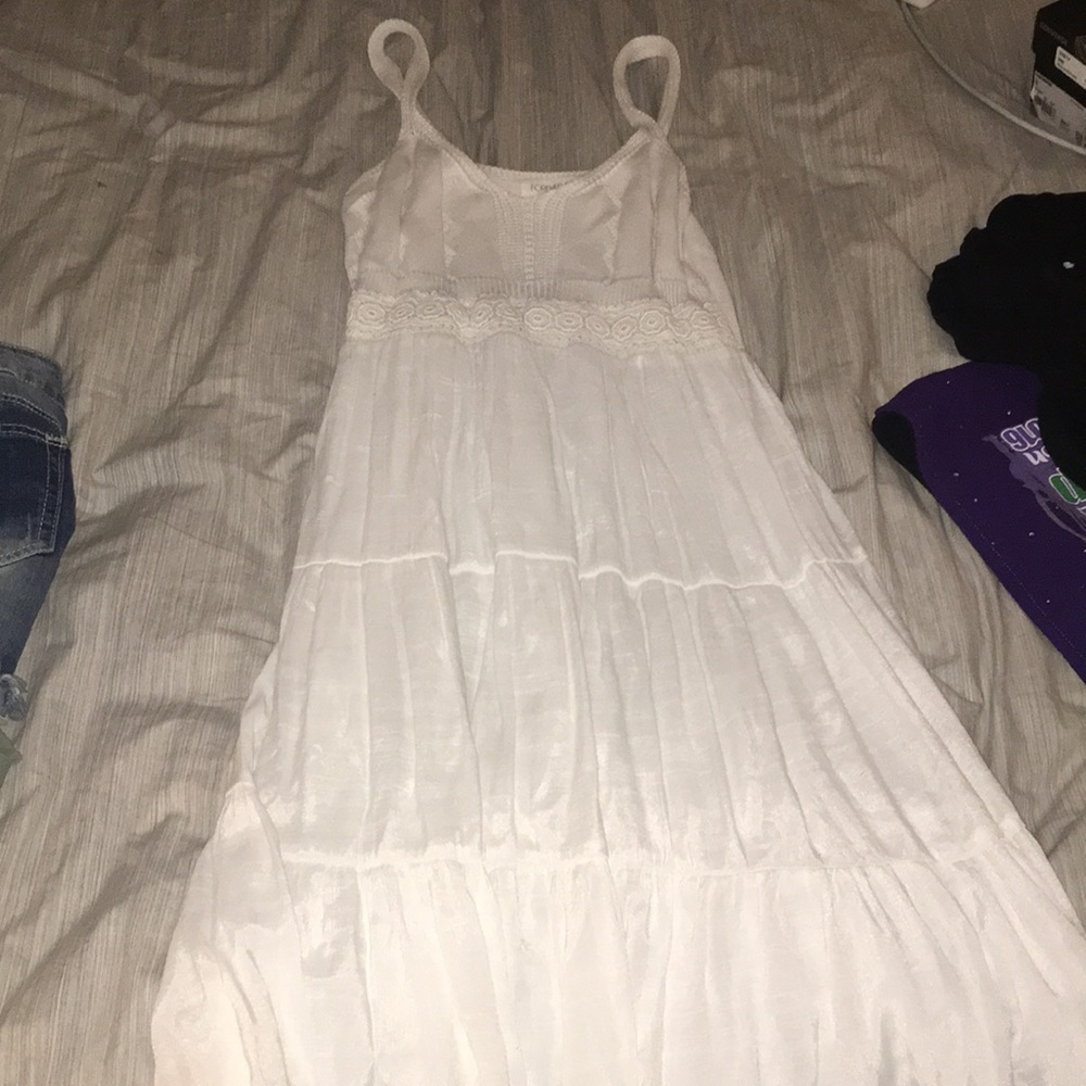 White midi dress